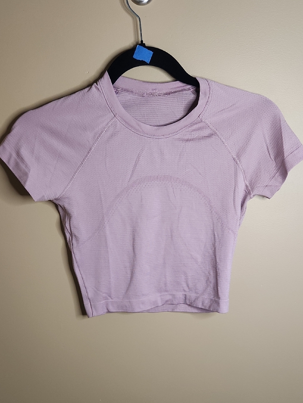 Lululemon Swiftly Tech Cropped Short-Sleeve Shirt 2.0 in Pink Haze. Sz 4